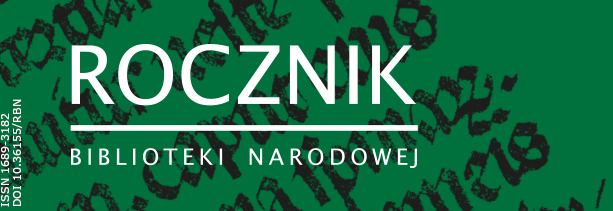 Start: Rocznik Biblioteki Narodowej, ISSN 1689-3182, DOI 10.36155/RBN